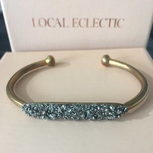 NWOT Pyrite and brass cuff bracelet